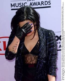 Singer Demi Lovato attends the annual Billboard Music Awards held at T-Mobile Arena in Las Vegas, Nevada on May 22, 2016.  LAV20160522057 JIMxRUYMEN