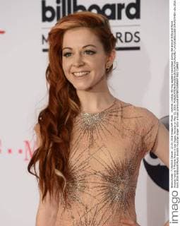 Violinist Lindsey Stirling appears backstage during the annual Billboard Music Awards held at T-Mobile Arena in Las Vegas, Nevada on May 22, 2016.  LAV20160522285 JIMxRUYMEN
