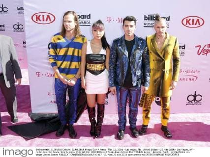 May 22, 2016 - Las Vegas, NV, United States - 22 May 2016 - Las Vegas, NV - JinJoo Lee, Joe Jonas, Jack Lawless, Cole Whittle. 2016 Billboard Music Awards from the T-Mobile Arena - Arrivals. Credit: mjt AdMedia Las Vegas United States - ZUMAa123