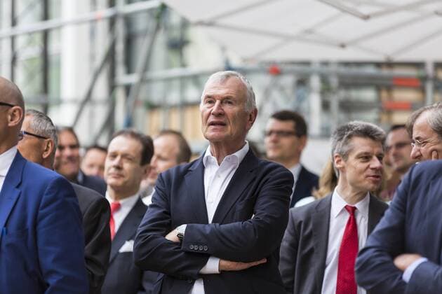 19.05.2016, Berlin, Deutschland, GER, Richtfest UpperWest. Mit 118 Metern wird dieses Gebäude eines der höchsten von Berlin sein. Foto: (m.) Dieter Müller (CEO Motel One Group)