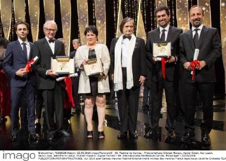 69. Festival de Cannes - Preisverleihung Cristian Mungiu, Xavier Dolan, Ken Loach, Jaclyn Jose, Jean-Pierre Leaud, Shahab Hosseini, Asghar Farhadi - 69. Internationales Filmfestival Cannes, Preisträger - 22 05 2016 