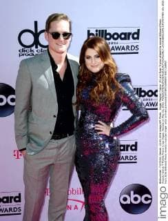 Singer Meghan Trainor (R) and Ryan Trainor attend the annual Billboard Music Awards held at T-Mobile Arena in Las Vegas, Nevada on May 22, 2016.  LAV20160522545 JIMxRUYMEN