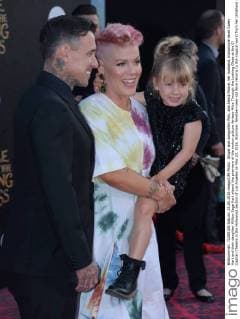 Singer and songwriter Pink, aka Alecia Moore, her husband, motorcycle racer Carey Hart and their daughter Willow Sage Hart attend the premiere of the motion picture fantasy Alice Through the Looking Glass at the El Capitan Theatre in the Hollywood section of Los Angeles on May 23, 2016. Storyline: Nineteen-year-old Alice returns to the magical world from her childhood adventure, where she reunites with her old friends and learns of her true destiny: to end the Red Queen s reign of terror.  LAP2016052315 JIMxRUYMEN