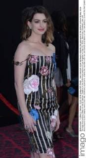 Cast member Anne Hathaway attends the premiere of the motion picture fantasy Alice Through the Looking Glass at the El Capitan Theatre in the Hollywood section of Los Angeles on May 23, 2016. Storyline: Nineteen-year-old Alice returns to the magical world from her childhood adventure, where she reunites with her old friends and learns of her true destiny: to end the Red Queen s reign of terror.  LAP2016052320 JIMxRUYMEN