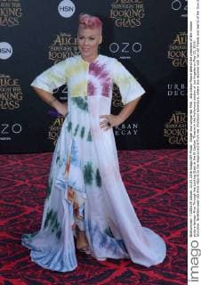 Singer and songwriter Pink , aka Alecia Moore attend the premiere of the motion picture fantasy Alice Through the Looking Glass at the El Capitan Theatre in the Hollywood section of Los Angeles on May 23, 2016. Storyline: Nineteen-year-old Alice returns to the magical world from her childhood adventure, where she reunites with her old friends and learns of her true destiny: to end the Red Queen s reign of terror.  LAP2016052311 JIMxRUYMEN