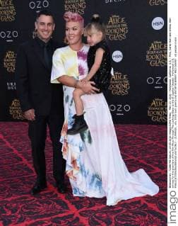 May 23, 2016 - Hollywood, California, U.S. - Pink, Carey Hart and Willow Hart arrives for the premiere of the film Alice Through The Looking Glass at the El Capitan theater. Hollywood U.S. - ZUMAo05_