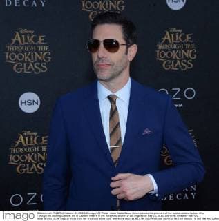 Actor Sacha Baron Cohen attends the premiere of the motion picture fantasy Alice Through the Looking Glass at the El Capitan Theatre in the Hollywood section of Los Angeles on May 23, 2016. Storyline: Nineteen-year-old Alice returns to the magical world from her childhood adventure, where she reunites with her old friends and learns of her true destiny: to end the Red Queen s reign of terror.  LAP2016052350 JIMxRUYMEN
