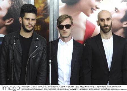 Adam Levin, Casey Harris und Sam Harris (X Ambassadors) bei der Weltpremiere des Kinofilms Me Before You Ein ganzes halbes Jahr im AMC Loews. New York, 23.05.2016 Foto:xD.xVanxTinex xFuturexImage