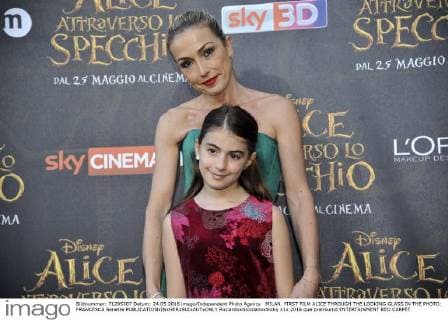 MILAN. FIRST FILM ALICE THROUGH THE LOOKING GLASS IN THE PHOTO: FRANCESCA Senette  RiccardoxGiordanoxSicky