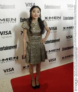 Lana Condor arrives on the red carpet at a New York screening of X-Men Apocalypse on May 24, 2016 in New York City.  NYP20160524116 JOHNxANGELILLO