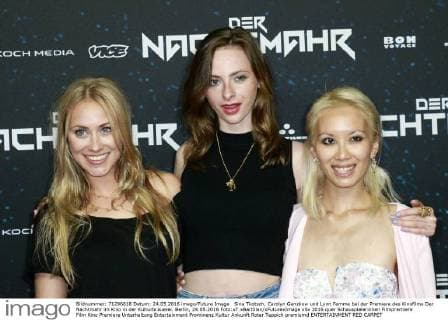 Sina Tkotsch, Carolyn Genzkow und Lynn Femme bei der Premiere des Kinofilms Der Nachtmahr im Kino in der Kulturbrauerei. Berlin, 24.05.2016 Foto:xT.xBartillax xFuturexImage