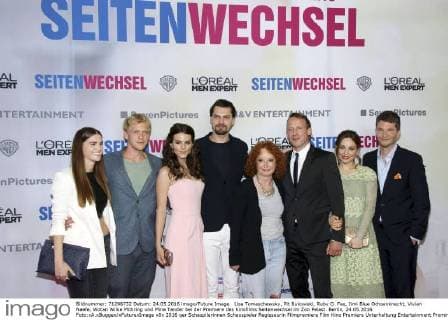 Lisa Tomaschewsky, Pit Bukowski, Ruby O. Fee, Jimi Blue Ochsenknecht, Vivian Naefe, Wotan Wilke Möhring und Mina Tander bei der Premiere des Kinofilms Seitenwechsel im Zoo Palast. Berlin, 24.05.2016 Foto:xA.xBuggex xFuturexImage