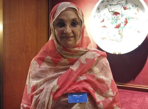 Sahrawi human rights activist Aminatou Haidar poses during an interview with Spanish international news agency EFE in Oslo, Norway, 25 May 2016. Haidar is in Olso to attend the Freedom Forum. EFE Maria Tejero Martin Sahrawi human rights activist Aminatou Haidar in Oslo !ACHTUNG: NUR REDAKTIONELLE NUTZUNG!  GRA195 20160525-635997846576290183