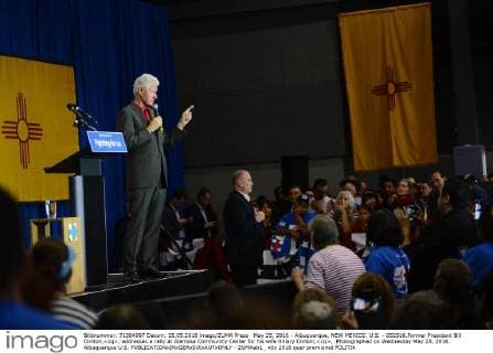 May 25, 2016 - Albuquerque, NEW MEXICO, U.S. - 052516.Former President Bill Clinton,<cq>, addresses a rally at Alamosa Community Center for his wife Hillary Clinton,<cq>, .Photographed on Wednesday May 25, 2016. Albuquerque U.S. - ZUMAab1_