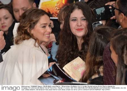 Filmpremiere Me Before You in London English actress Emilia Clarke attends the European film premiere Me Before You at The Curzon, Mayfair in London. MAY 25th 2016  JWNx161562