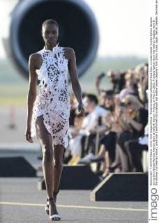 Models presented collection of Bora Aksu, a London based Turkish fashion designer, during the Ultimate Runway Fashion Show at Helsinki Airport, Finland, on May 24, 2016. A unique fashion show was held on Tuesday night at the Runway 2 of Helsinki Airport, which was transformed into a catwalk and enabled seven designers from China, Korea, Japan, the UK, Sweden, Denmark and Finland to present their collections. ) FINLAND-HELSINKI-AIRPORT FASHION SHOW SergeixStepanov