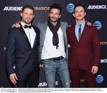 May 25, 2016 - Hollywood, California, U.S. - Matt Lauria, Frank Grillo & Jonathan Tucker arrives for the premiere of Directv s Kingdom at the Harmony Gold theater. Hollywood U.S. - ZUMAo05_