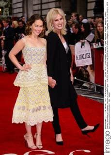 . 25 05 2016. Curzon Mayfair, London, United Kingdom. Emilia Clarke and Joanna Lumley attends the European Premier of Me before you .  xChrisxJosephx xi-Imagesx IIM-12729-0003