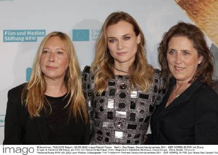 Berlin, Zoo Palast, Deutschlandpremiere SKY - DER HIMMEL IN MIR mit Diane Kruger & Fabienne Berthaud, ein Film von Fabienne Berthaud, Foto: Regisseurin Fabienne Berthaud, Diane Kruger, Petra Müller, Film-und Medienstiftung NRW