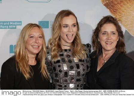 Berlin, Zoo Palast, Deutschlandpremiere SKY - DER HIMMEL IN MIR mit Diane Kruger & Fabienne Berthaud, ein Film von Fabienne Berthaud, Foto: Regisseurin Fabienne Berthaud, Diane Kruger, Petra Müller, Film-und Medienstiftung NRW