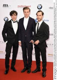 Sebastian Urzendowsky, Jannik Schümann und Ludwig Trepte bei der Verleihung des Deutschen Filmpreises 2016 in der Messe Berlin. Berlin, 27.05.2016 Foto:xFredericx xFuturexImage