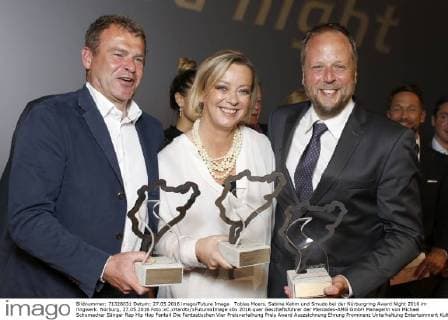 Tobias Moers, Sabine Kehm und Smudo bei der Nürburgring Award Night 2016 im ringwerk. Nürburg, 27.05.2016 Foto:xC.xHardtx xFuturexImage