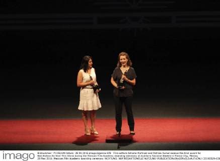 Film editors Adriana Martinez and Patricia Romel receive the Ariel award for Best Edition for their film Gloria during the Mexican Film Academy awarding ceremony at Auditorio Nacional theatre in Mexico City, Mexico, 28 May 2016. Mexican Film Academy awarding ceremony !ACHTUNG: NUR REDAKTIONELLE NUTZUNG!  20160529-636001242537649120