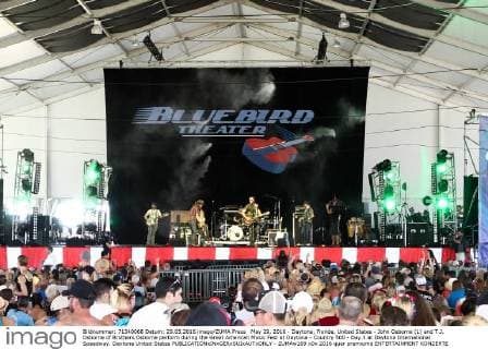 May 29, 2016 - Daytona, Florida, United States - John Osborne (L) and T.J. Osborne of Brothers Osborne perform during the Great American Music Fest at Daytona - Country 500 - Day 3 at Daytona International Speedway. Daytona United States - ZUMAw109