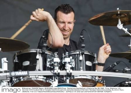 Rocklahoma Musikfestival in Oklahoma May 29, 2016 - Pryor, Oklahoma, U.S - Drummer STEVE AUGUSTINE of Thousand Foot Krutch performs during Rocklahoma at the Catch The Fever Festival Grounds May 29, 2016 in Pryor, Oklahoma. Pryor U.S. - ZUMAp116