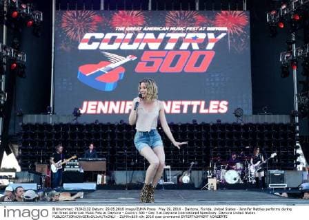 May 29, 2016 - Daytona, Florida, United States - Jennifer Nettles performs during the Great American Music Fest at Daytona - Country 500 - Day 3 at Daytona International Speedway. Daytona United States - ZUMAw109