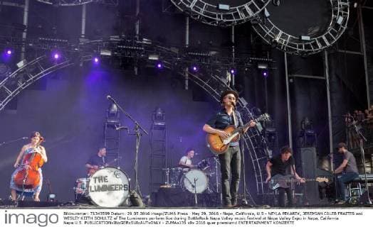 May 29, 2016 - Napa, California, U.S - NEYLA PEKAREK, JEREMIAH CALEB FRAITES and WESLEY KEITH SCHULTZ of The Lumineers perform live during BottleRock Napa Valley music festival at Napa Valley Expo in Napa, California Napa U.S. - ZUMAs135