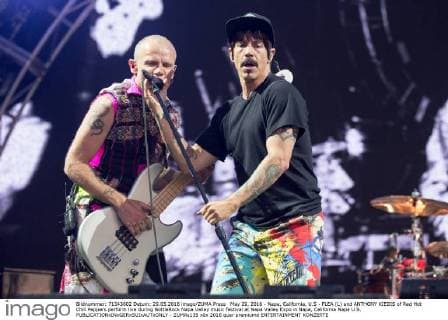 May 29, 2016 - Napa, California, U.S - FLEA (L) and ANTHONY KIEDIS of Red Hot Chili Peppers perform live during BottleRock Napa Valley music festival at Napa Valley Expo in Napa, California Napa U.S. - ZUMAs135