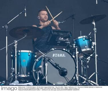 May 29, 2016 - Napa, California, U.S - Drummer ETIENNE BOWLER of Misterwives performs live during BottleRock Napa Valley music festival at Napa Valley Expo in Napa, California Napa U.S. - ZUMAs135