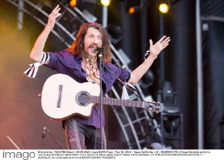 May 29, 2016 - Napa, California, U.S - EUGENE HUTZ of Gogol Bordello performs live during BottleRock Napa Valley music festival at Napa Valley Expo in Napa, California Napa U.S. - ZUMAs135