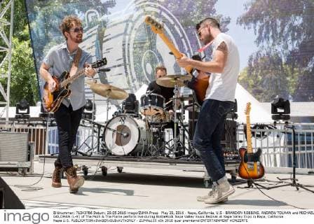 May 29, 2016 - Napa, California, U.S - BRANDON ROBBINS, ANDREW TOLMAN and MICHAEL GOLDMAN (L-R) of The Moth & The Flame perform live during BottleRock Napa Valley music festival at Napa Valley Expo in Napa, California Napa U.S. - ZUMAs135