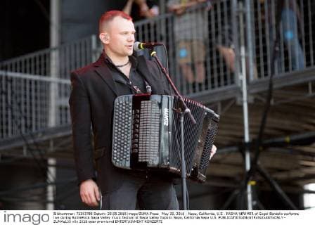May 29, 2016 - Napa, California, U.S - PASHA NEWMER of Gogol Bordello performs live during BottleRock Napa Valley music festival at Napa Valley Expo in Napa, California Napa U.S. - ZUMAs135