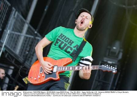 May 29, 2016 - Napa, California, U.S - Guitarist BORIS PELEKH of Gogol Bordello performs live during BottleRock Napa Valley music festival at Napa Valley Expo in Napa, California Napa U.S. - ZUMAs135