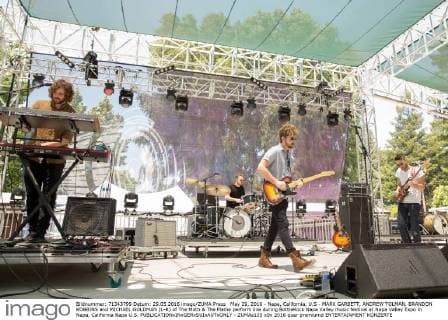 May 29, 2016 - Napa, California, U.S - MARK GARBETT, ANDREW TOLMAN, BRANDON ROBBINS and MICHAEL GOLDMAN (L-R) of The Moth & The Flame perform live during BottleRock Napa Valley music festival at Napa Valley Expo in Napa, California Napa U.S. - ZUMAs135