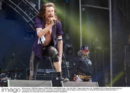 May 29, 2016 - Napa, California, U.S - EUGENE HUTZ of Gogol Bordello performs live during BottleRock Napa Valley music festival at Napa Valley Expo in Napa, California Napa U.S. - ZUMAs135