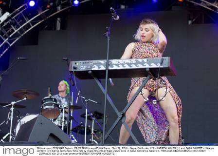 May 29, 2016 - Napa, California, U.S - ANDREW WALES (L) and SARA DAMERT of Waters perform live during BottleRock Napa Valley music festival at Napa Valley Expo in Napa, California Napa U.S. - ZUMAs135