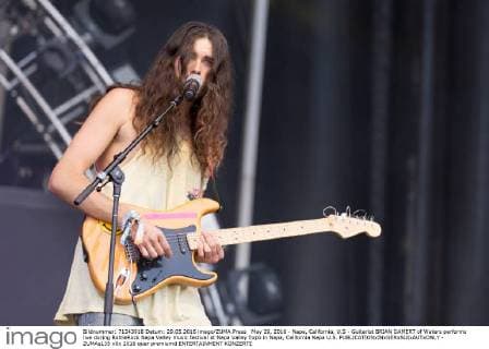 May 29, 2016 - Napa, California, U.S - Guitarist BRIAN DAMERT of Waters performs live during BottleRock Napa Valley music festival at Napa Valley Expo in Napa, California Napa U.S. - ZUMAs135