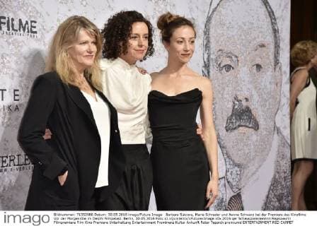 Barbara Sukowa, Maria Schrader und Aenne Schwarz bei der Premiere des Kinofilms Vor der Morgenröte im Delphi Filmpalast. Berlin, 30.05.2016 Foto:xJ.xQuinternx xFuturexImage