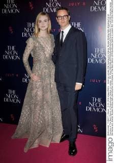 American actress Elle Fanning and director Nicolas Winding Refn attending the UK Premiere of The Neon Demon at Picturehouse Central, in London. MAY 31st 2016  PTYx161590