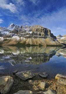 Bow Lake and Crowfoot Mountain in autumn. Icefields Parkway. Banff National Park BAnff National Park Alberta Canada  acp95782 MikexGrandmaison