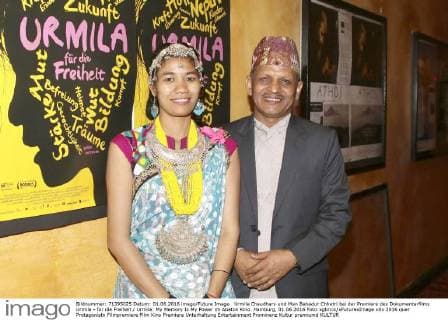Urmila Chaudhary und Man Bahadur Chhetri bei der Premiere des Dokumentarfilms Urmila - für die Freiheit Urmila: My Memory Is My Power im Abaton Kino. Hamburg, 01.06.2016 Foto:xgbrcix xFuturexImage