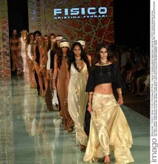 A group of models present beachwear creations by FISICO fashion designer during the Miami Fashion Week at the Ice Palace, Miami, Florida, June 2, 2016.  MIA20160602141 GARYxIxROTHSTEIN
