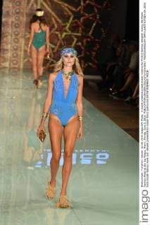 A model presents a beachwear creation by FISICO fashion designer during the Miami Fashion Week at the Ice Palace, Miami, Florida, June 2, 2016.  MIA20160602104 GARYxIxROTHSTEIN
