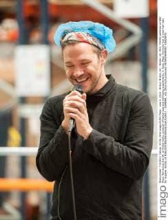 June 3, 2016 - Bristol, Bristol, UK - Bristol, UK. WILL YOUNG performs on BBC Music Day across the UK, at Pukka Herbs, producer of herbal teas and well-being supplements, in Aztec West. Everyone had to wear hair nets for hygiene. Bristol UK  - ZUMAl94_