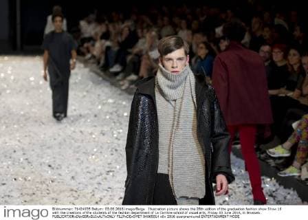 Illustration picture shows the 28th edition of the graduation fashion show Show 16 with the creations of the students of the fashion department of La Cambre school of visual arts, Friday 03 June 2016, in Brussels.  FILIPxDExSMET 04865014