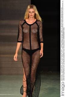 A model presents a swimsuit creation by Aguaclara fashion designers during the Miami Fashion Week at the Ice Palace, Miami, Florida, June 3, 2016.  MIA20160603108 GARYxIxROTHSTEIN